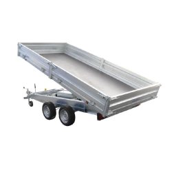 Benne Lider - PTAC 3500 Kg - 2 essieux freinés - Pompe électrique et manuelle - 400 x 190 x H35 cm - Référence 39614PE
