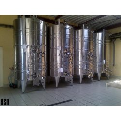 Cuve inox cylindrique vinicole - Inox 316L/304L - Régulation thermique - Finitions personnalisées
