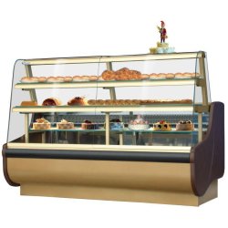 Vitrine réfrigérée pâtissière d'occasion - Froid ventilé +2/+8°C - 1320 x 900 x 1400 mm - Garantie 3 mois