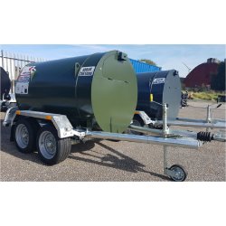 Remorque mobile de transport gasoil - citerne 1000L GNR - cuve 200L en inox pour AdBlue avec système de pompage 12V