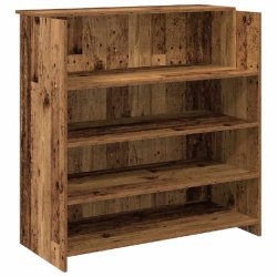Bureau de réception vieux bois 100x50x103,5cm bois d'ingénierie Modèle Atlas Master Industriel - 8721158629388