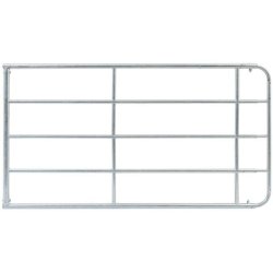 Barrière d'herbage Agrarzone galvanisée - Réglable de 1 à 6 mètres - Hauteur 110 cm - Kit de montage inclus