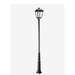 Mât Cartuja ICCA35+ILNA - Base en fonte, acier galvanisé S-235-JR et finition noire antirouille