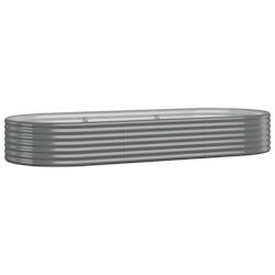 Helloshop26 - Jardinière bac lit surélevé plantes fleurs terrasse jardin de jardin acier enduit de poudre 249 x 100 x 36cm gris 02_0039608 - gris a