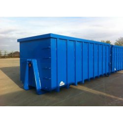 Benne à déchets très lourds - Matex - IPN 180, écartement 1060 mm, fond acier S235, porte arrière deux vantaux