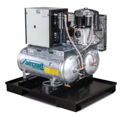 Compresseur Aircraft Airprofi DUO 703/2x75/13K - Stationnaire avec 2 cuves de 75L - Réf 2023186