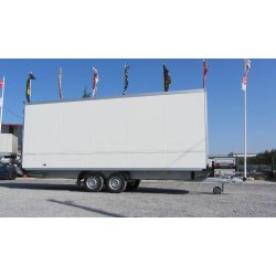 Remorque fourgon Humbaur 5099 - fermée 2 essieux avec parois sandwich 45 mm - 29 m3