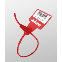 Scellé de sécurité Unisto Modular 6802 - longueur fixe 250 mm - personnalisable avec numérotation et code-barres