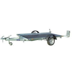 Remorque à châssis léger - PTC 500 kg pour parcs et jardins - ECIM - REV 300 avec plancher bois antidérapant et basculement assisté