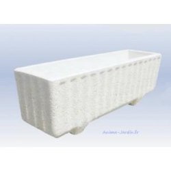 Jardinière blanche bogart en marbre reconstitué - 253 565