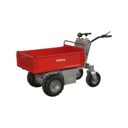 Mini dumper électrique 500kg 196L plateau basculant hydraulique cloison amovible batterie 48V / 32Ah Torros MEP502H