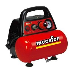 MECAFER 425528 - Compresseur 6L 1,5 HP - Ultra compact avec tête 1 cylindre sans huile