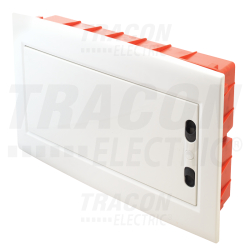 Tableau de distribution encastré - porte plane blanche 1×18 (18 modules) - IP40 - dimensions 270×440×85mm