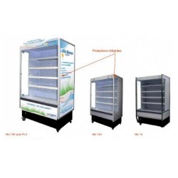 Location vitrine libre service murale MUTI - verticale avec 0°C à +4°C, étagères modulables et éclairage économique
