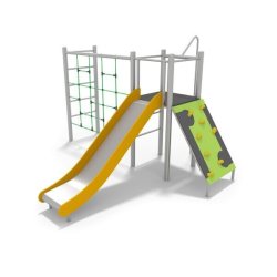 Toboggan avec jeux éducatifs pour aire de jeux conforme EN1176 - Référence BT11382