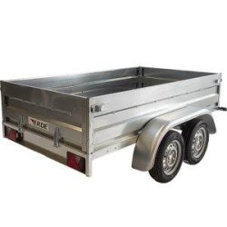 Remorque utilitaire 251x135x45 - 2 essieux en acier - 500 kg PTAC (stock uniquement)