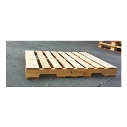 Palettes GMA - palette à chevrons en bois dur avec entailles arrondies - normes américaines - traitée NIMP 15
