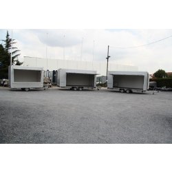 Remorque magasin - Humbaur 5210.500 - 2 essieux freinés, panneaux sandwich 45 mm, charge utile 1254 kg