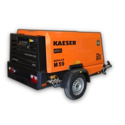 Compresseur mobile de chantier KAESER M59A1 - 5500 l/min - Moteur Diesel HATZ - 42 kW - 6 à 10.8 bar