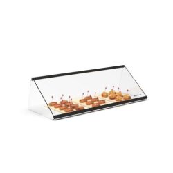 Vitrine neutre à poser PITAGORAS - 1 niveau - 920 mm - verre trempé - ESR36-M | Sayl Barcelona - noir 674005069661