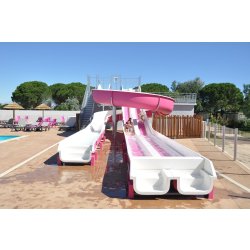 Duo de toboggans aquatiques Edsun - Must'Tob et Slide'Tob avec arrivée aquafrein