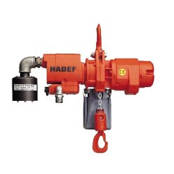 Palan pneumatique ATEX HADEF - 250 kg à 25 t - version fixe ou chariot pneumatique