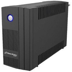 PowerWalker Basic VI 650 SB FR - Onduleur interactif 650 VA, 360 W, 2 sorties CA, écran LCD