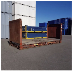 Conteneur dédié au transport de marchandises volumineuses et hors-gabarit - 20' FLATRACK/ PLATFORME
