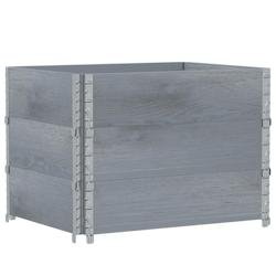Helloshop26 - Jardinière bac lit surélevé plantes fleurs terrasse jardin 80 x 60 cm bois massif de pin gris 02_0037879 - gris métal 3000217791521