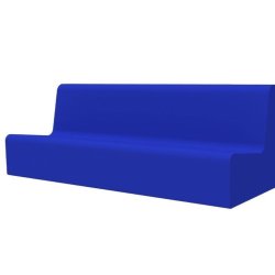 Banquette d'accueil 3 places - Tissu enduit PVC - Réf. MO.BQ317