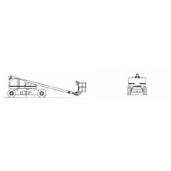 Nacelle diesel télescopique 28 m - déport 22,6 m - charge 230-350 kg - pendulaire télescopique