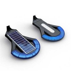Lampadaire solaire autonome LED "RANA 1" 4W - 400 lumens - IP65 (sans mât) - Détection de présence et design esthétique