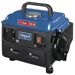 SG950 - Groupe électrogène portable - Scheppach - 2CV - 720W max - Moteur 2 temps - Réservoir 4L
