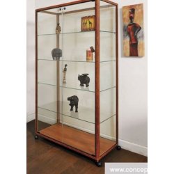 Vitrine d'exposition DRYADES - modèle 0225VEX0003SM - hauteur 180 cm - avec ou sans meuble intégré