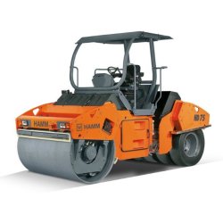 HD 75K - Rouleau compresseur tandem HAMM - 7335 kg - Cylindre vibrant et jeu de roues