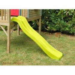 Toboggan pour enfant - glissière verte en résine 178 cm - réf. 106984