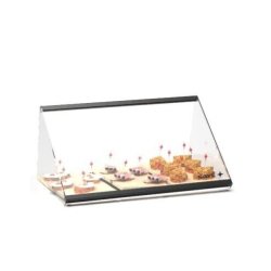 Vitrine neutre à poser PITAGORAS - 1 niveau - 555 mm - verre trempé - ESR36-S | Sayl Barcelona - noir 674005069654