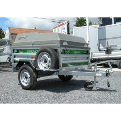Remorque sans frein DAXARA 168 TE - Avec roue jockey, capot ABS, 1220L pour transport et bricolage