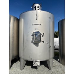 Cuve Lejeune 121 hl d'occasion - fond conique sur pieds - Ø 2200 - hauteur 3500