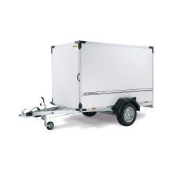 Remorque fourgon carrossée Humbaur PLYWOOD - 2.51m x 1.32m x 1.52m - 1 essieu, PTC 750kg, non freinée