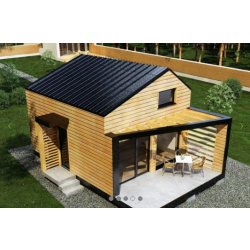 Studio de jardin - Studios Kub - design en ossature bois - 42.5 m² habitables - 51 m² construits avec mezzanine