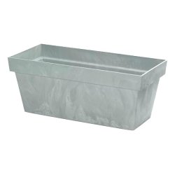 Prosperplast - Pot CUBE CASE BETON EFFECT 8 L - 39,2x18,2x16 cm, gris béton - gris plastique polypropylène ZA3165