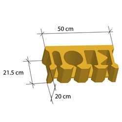 Betophone ® poids du bloc : 25 kg environ
