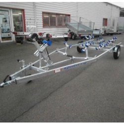 Chariot manutention - 1350 kg PTAC - CU 1000 kg - 1 essieu - Longueur 6,20 m