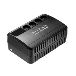 Onduleur 1000 VA / 600 W Line-Interactive BU600E-FR Nitram - 4 prises ondulées et para-surtensées, boîtier ininflammable