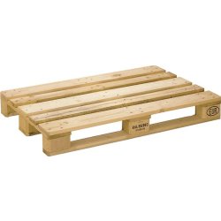 Palette en bois plate - 3 patins - L1200xl800xH144 mm - Capacité 1000 kg - Norme UIC 435-2