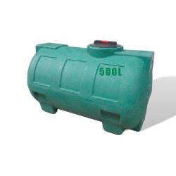 Réservoir eau de pluie PE type CHO 500L - Vert - Polyéthylène - Non enterrable