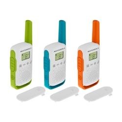 Motorola T42 Triple Pack – PMR446, 16 canaux, 4 km, multicolore, étanche - Polycarbonate 59T42TRIPLEPACK
