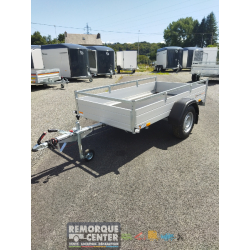 Remorque freinée aluminium - McAluPro - DV135 - 1 essieu freiné - PTAC : 1350 kg - 255 x 133 cm - référence MP 255 133 1350 1