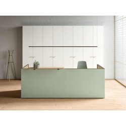 Banque d'accueil Online design moderne et façade laquée